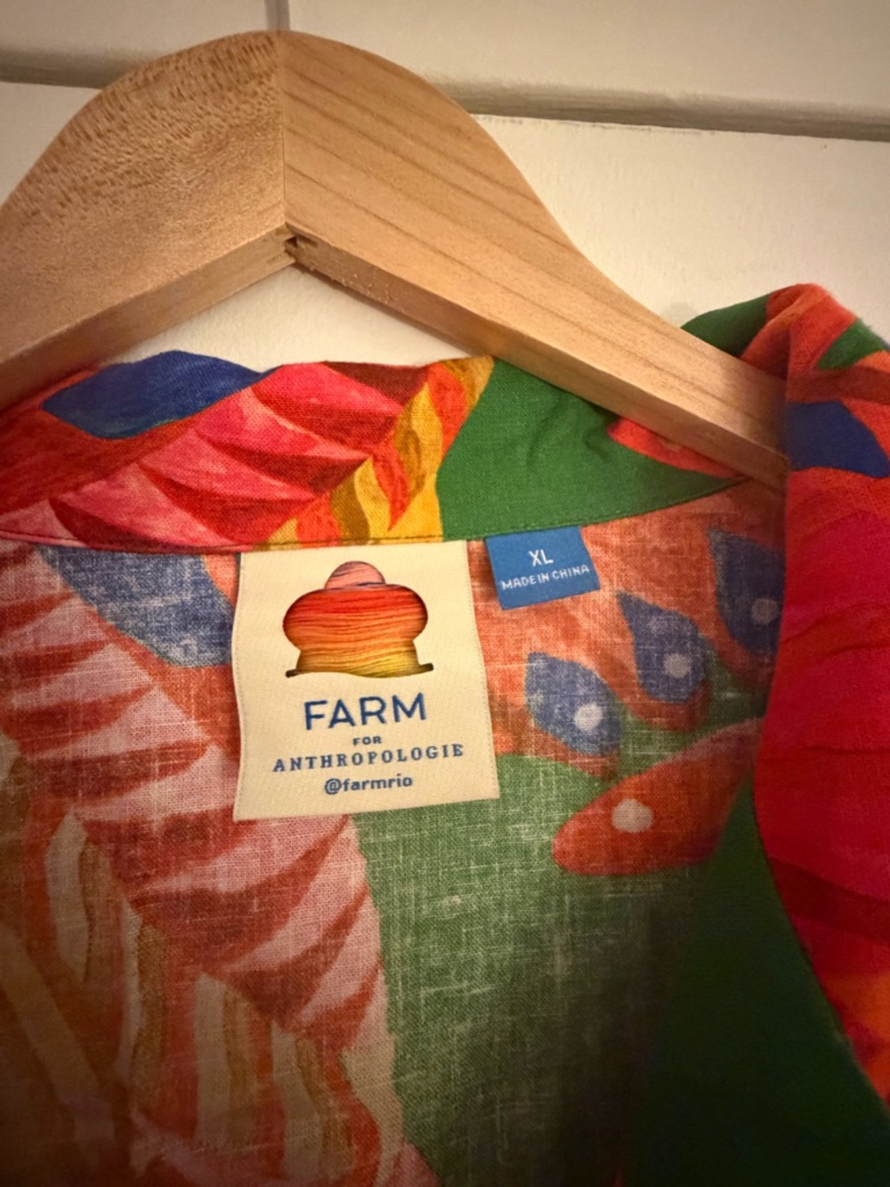 Farm Rio Tropical Button-Up Shirt Dress - Picture 3 of 3